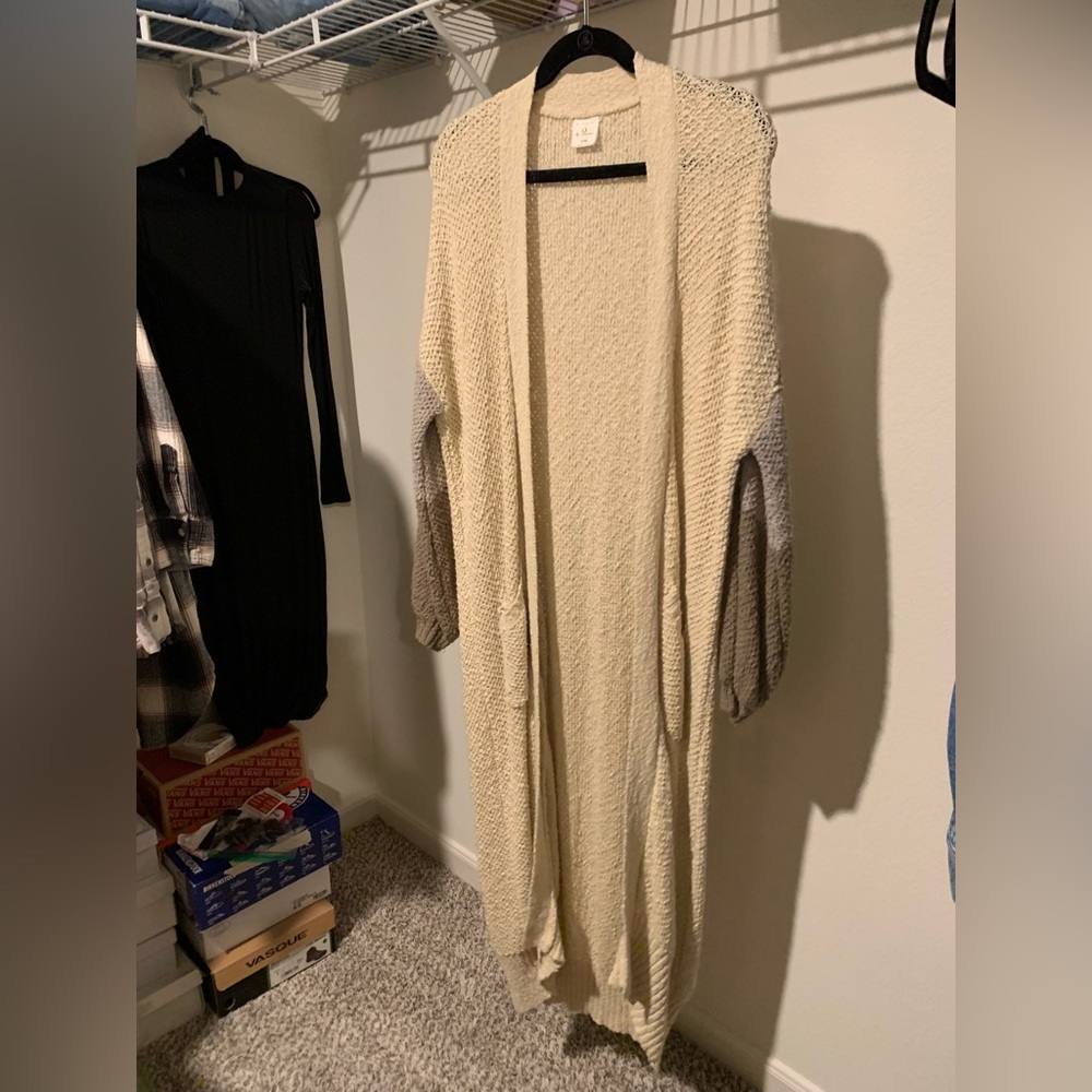 By Together | 100% cotton long duster cardigan